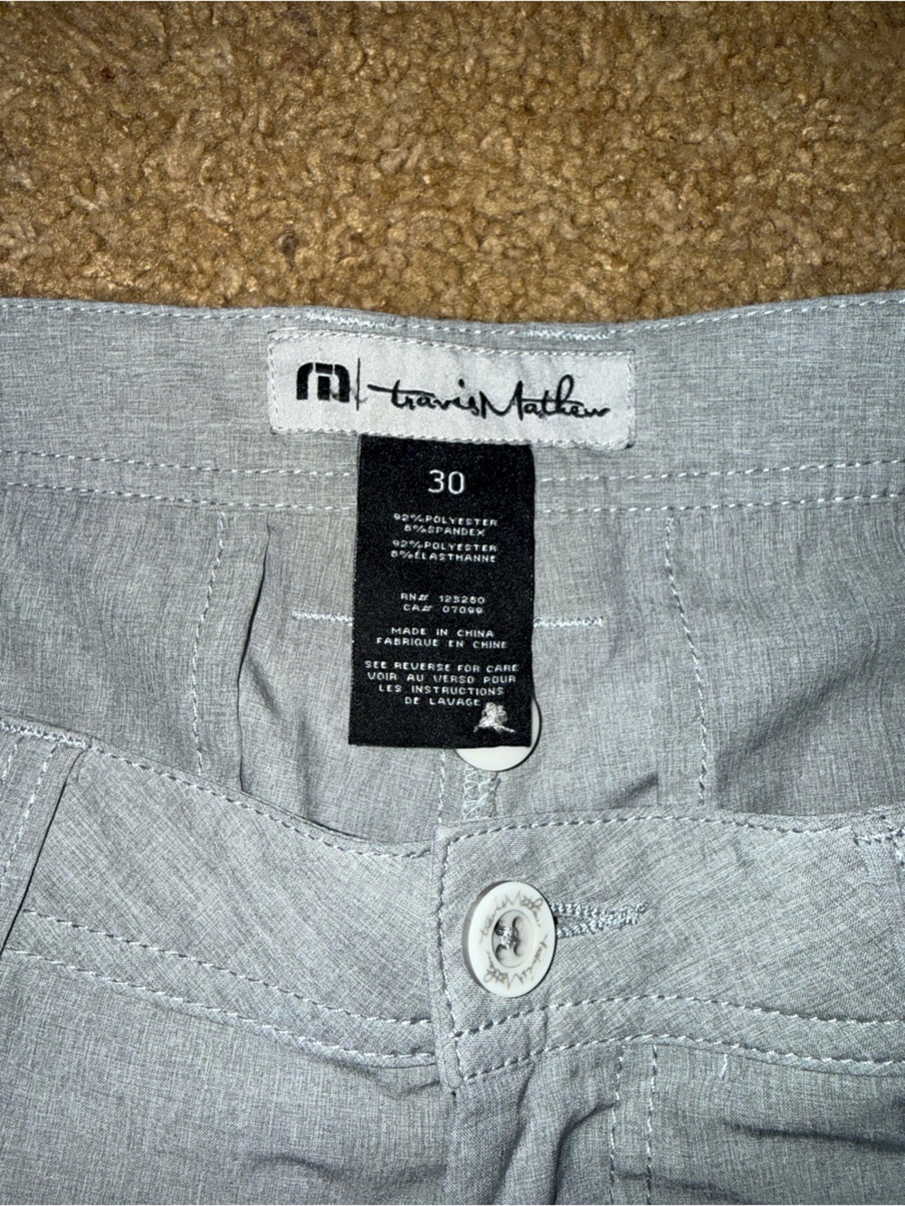 Modern Lux Lightweight Gray Button-Up Shorts - Size 30